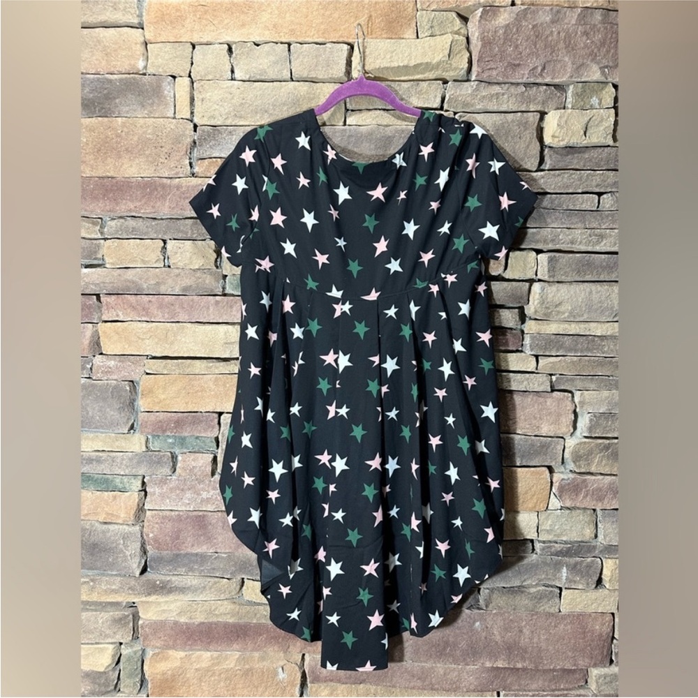 NWT CROSBY by Mollie Burch | Rock Star Print  Shawna Hi-Low Top -Sz S - Picture 2 of 11